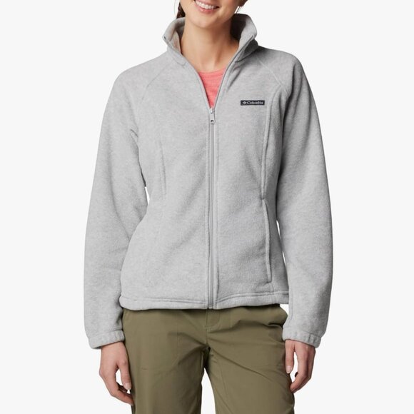 Women Columbia Columbia Benton Springs Full Zip Sweater in Light Gray Medium - Picture 1 of 9